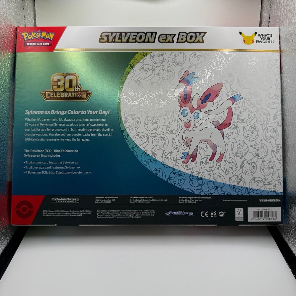Pokemon TCG - Sylveon EX Box: 30th Anniversary Celebration Set NEW - Picture 2 of 3
